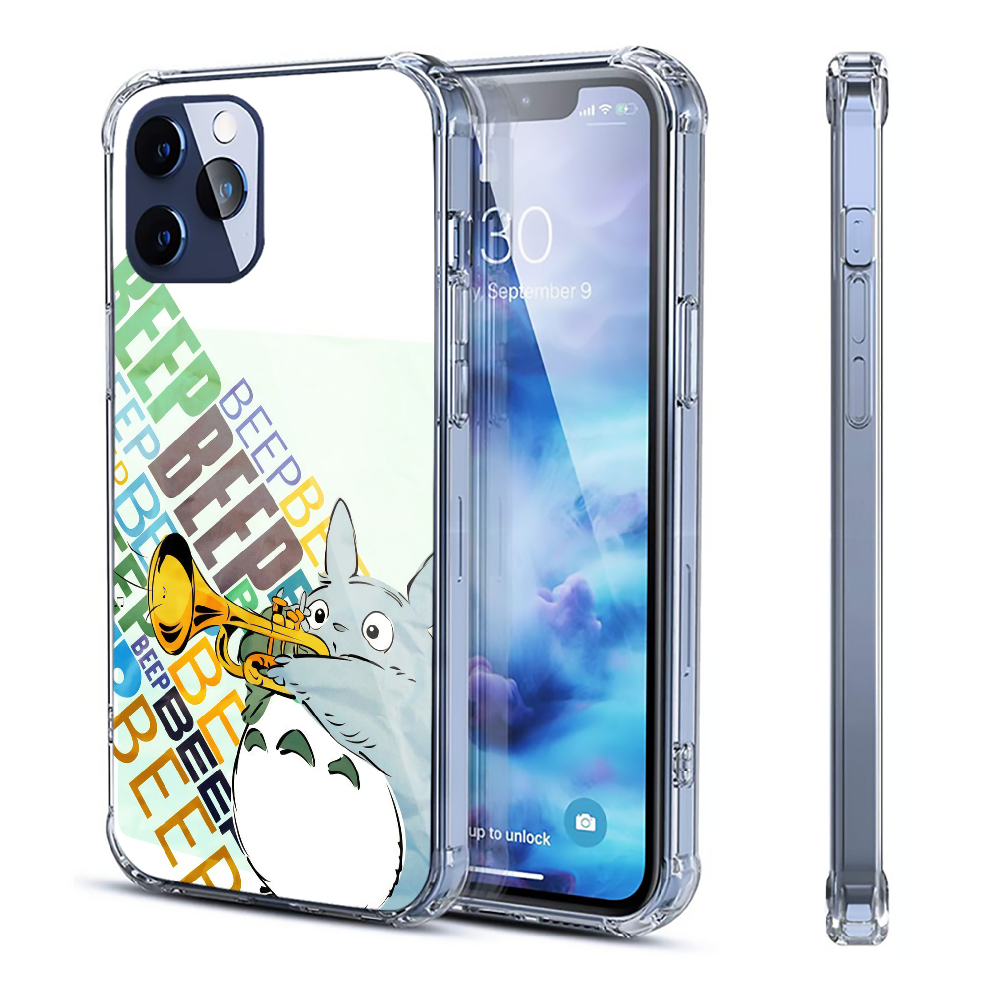 （画像用） となりのトトロ 草壁メイ 草壁サツキ My Neighbor Totoro Satsuki Kusakabe Mei Kusakabe 【iPhone 12シリーズ対応】透明スマホケース（クリアソフトケース）